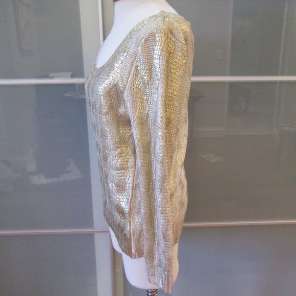 Gracia Painted Long Sleeve Scoop Neck Sweater - Picture 2 of 5